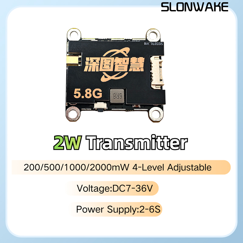 SLONWAKE 5.8G 56CH 2W 송신기 VTX( - Fpv Drone Vtx 리뷰 및 가격